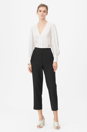 TAILORED Rebecca Taylor Black Gabardine 