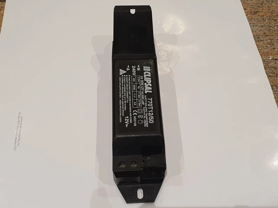 5x CLIPSAL 770T12/50 50W 12V Iron Core Transformer - Free Pickup Western Sydney - image 4 of 4