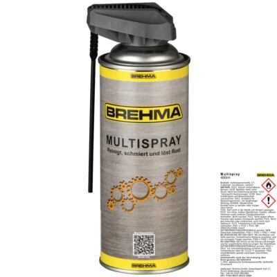 BREHMA Multispray 400ml Multifunktionsöl Rostlöser Mehrzwecköl 2-Wege Sprühkopf