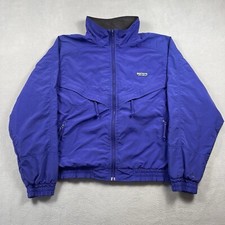 Vintage Eddie Bauer Jacket Coat Men's Large Purple Full Zip 90s Made In USA Hike