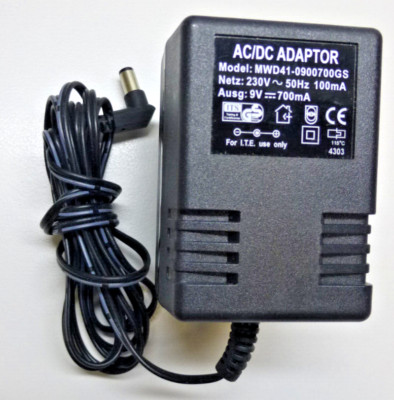 AC-DC Adaptor MW41-0900700GS  DC 9V= 700mA 6,3W Netzteil Hohlst. 5,5mm * 2,1mm