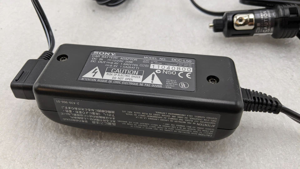 索尼 DCC-L50 20W DCC-L50 交流电适配器 适用于车载电池充电器 锂离子 Handycam — 第 3/4 张图片