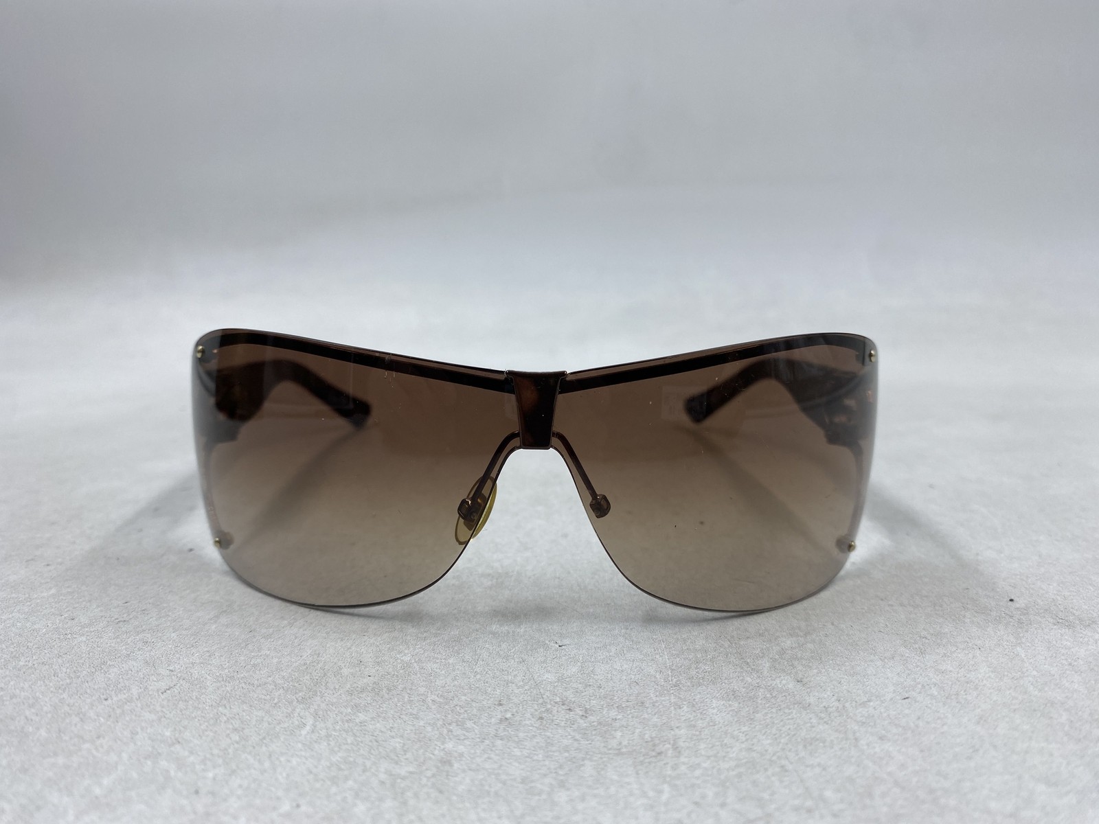 Gucci Brown Gradient Rimless Shield Sunglasses - image 2