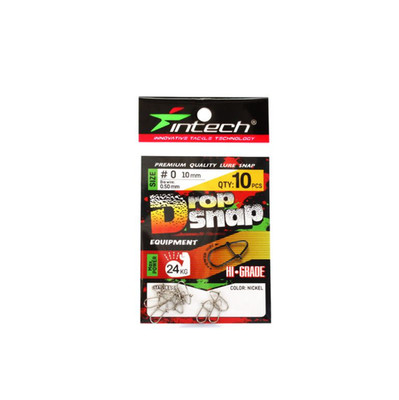 Intech Tournament Drop Snap Nickel | Edelstahl Karabiner | 10 Stk.