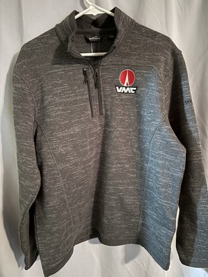 Eddie Bauer VMC Custom Sweater Men Large Fleece Long Sleeve 1/4 Zip Pullover