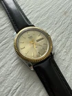 Vintage 1990s Timex Marlin Daydate Fluted Bezel 33mm Quartz Watch