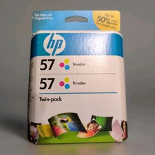 HP 57 Tri-Color Ink Twin-pack - 2010 - NEW  SEALED Genuine  Original