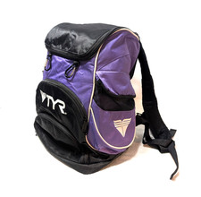 TYR Alliance 45L All Swimming Equipment Backpack, Purple and Black