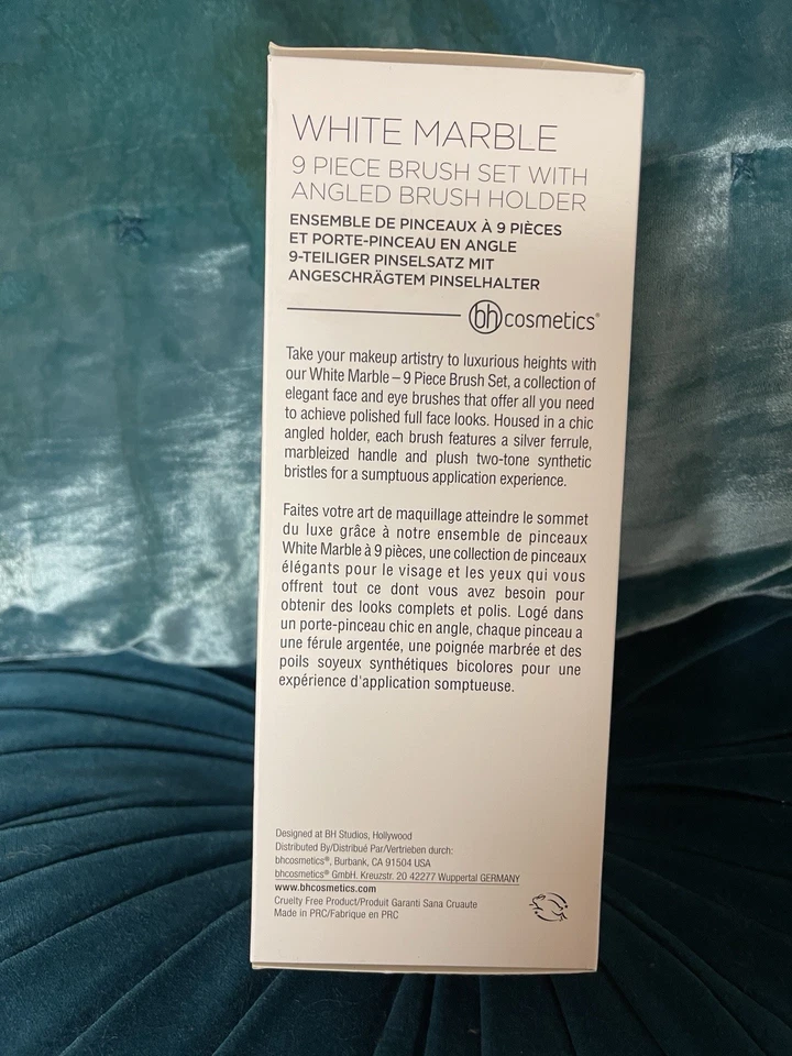 Juego de brochas de maquillaje de mármol sujetador con soporte Foto 4 de 4