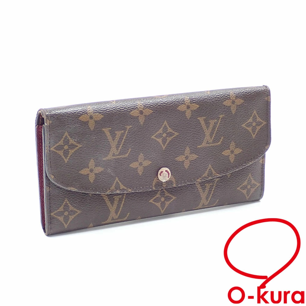 LOUIS VUITTON Monogram Emily M60697 Bifold Long Wallet Used