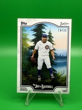 2025 Topps Bob Ross The Joy of Baseball Shota Imanaga Titanium White /35 Cubs