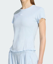 Adidas Originals Essentials Scalloped Edge Baby T-Shirt Women Top AsiaFit KE1108