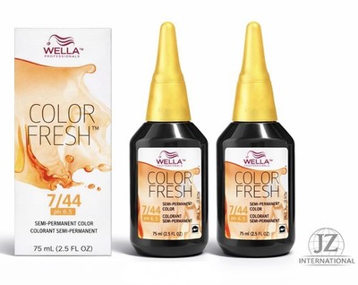 (2 PACK) Wella Color Fresh Semi Permanent Hair Color 2.5 oz ( 7/44 )