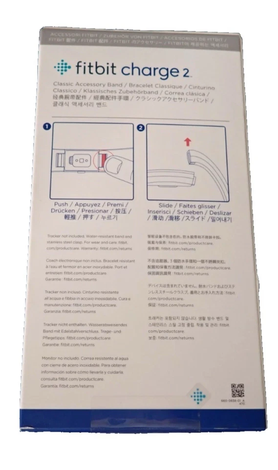 Fitbit Charge 2 pulseiras tamanho pequeno SP acessório clássico pulseira roxa caixa lacrada - Imagem 2 de 2