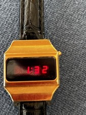 LED DAU Damenarmbanduhr Timex Damenuhr 70er Jahre