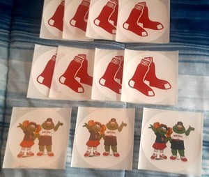 11 Super Boston Red Sox Logo Stickers Plus Mascots Tessie Green Monster Wally