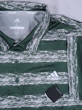 NWT ADIDAS GOLF Large polo shirt camo painted stripe mesh advanced ADVR0820 vent
