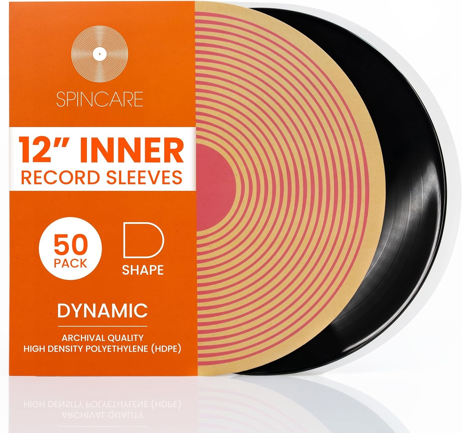 50x 12 Inch Anti Static Inner Vinyl Record Sleeves | Dynamic Rounded Bottom Pla