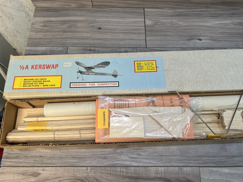 1/2A Kerswap 42" WS, Designed for Competition, Balsa Model Kit, Open Box - Image 3 of 4