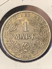 1914 G GERMAN SILVER 1 MARK