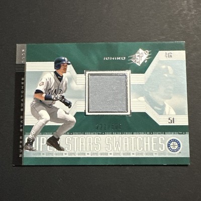 シアトル・マリナーズ 2002年 記念グッズセット ICHIRO 2002 SPx Super Stars Swatches Ichiro Silver Game Worn Jersey