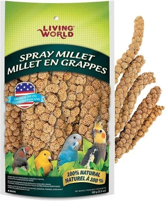 Living World - Millet Spray for Birds, 3.5 Oz Â Ounce (pack of 1), Brown
