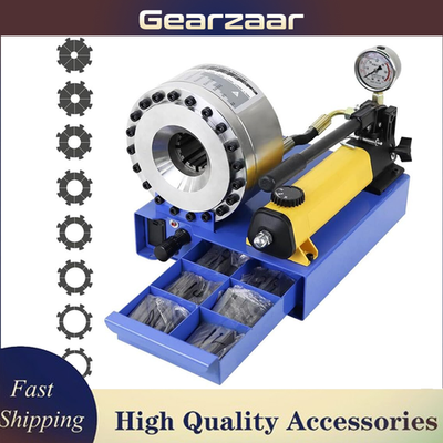 #ad High Pressure Manual Hydraulic Hose Crimper Hose Pipe Crimping With 8 sets Molds $465.99