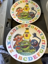 Vintage 1977 Sesame Street Plastic Plate Bert/Ernie/Grover/Oscar Artisan Ware