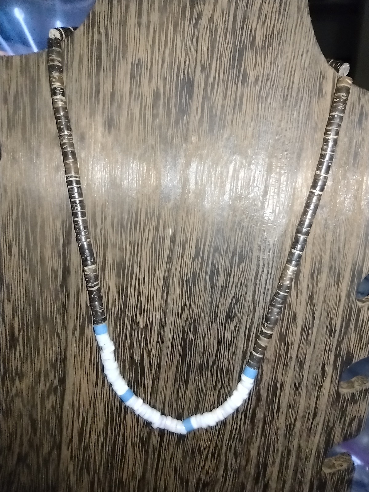 Vintage Sterling Silver Hook Shell Turquoise Coco… - image 2