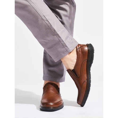 Men's brown slip-on shoes - Picture 4 of 4