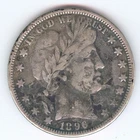 1896-O U.S. BARBER HALF DOLLAR - SILVER - KM#116 - SCARCE DATE -  DARK VERY FINE