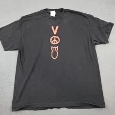 Vintage U2 Vertigo 05 Shirt Mens 2XL Black Concert Tour Dates Band Rock 00s