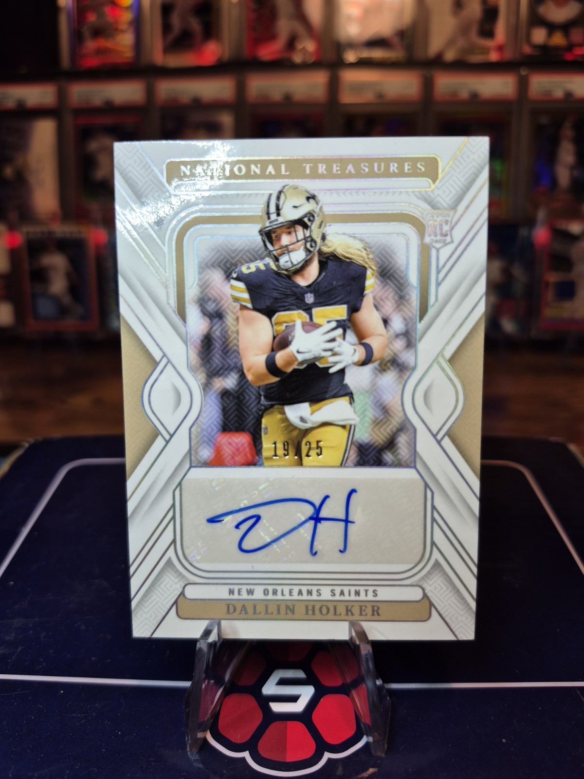 Dallin Hooker 2024 National Treasures Rookie Auto /25 Saints view 1
