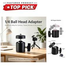 Mini Ball Head 360 Rotatable Aluminum Tripod Head 1/4 Screw for DSLR Camera