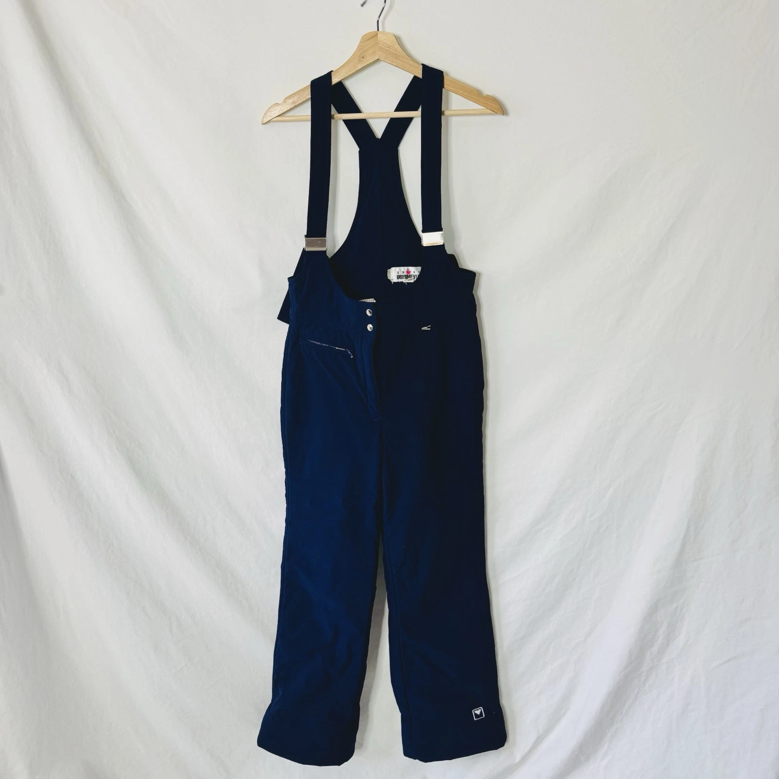 Vintage 80s Obermeyer Sport Navy Blue Women’s Ski Bib Size 10