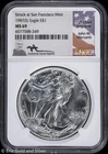 1987-(S) $1 American Silver Eagle NGC MS 69 | Mercanti Signed San Francisco