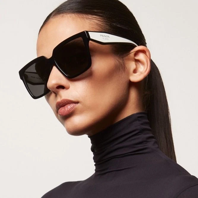 PRADA Black Oversized Sunglasses for Women for sale | eBay display picture 1