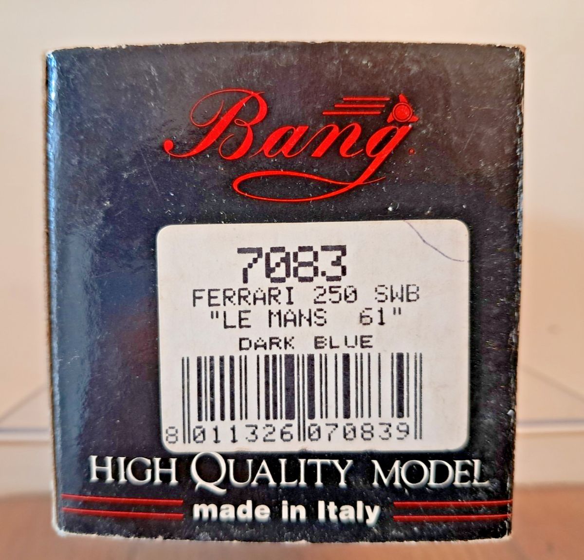Ferrari 250 SWB Le Mans 1961 - Miniature 1/43 BANG 7083, Couleur Bleue