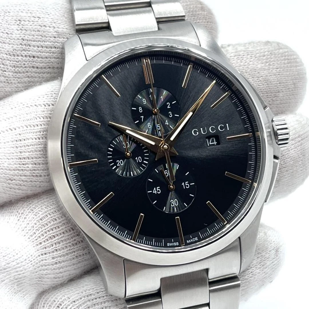 GUCCI クロノグラフ ブラック ステンレス Gucci G-Timeless Chronograph Wristwatches for sale | eBay
