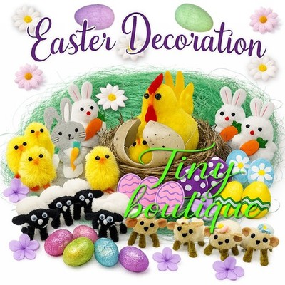 Ostern Mini Deko für Haube Hut - Party Tisch Kinder Kunst Basteln Eier Blumen