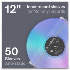 Vinyl Record Sleeves - 50 x Premium Vinyl Inner Sleeves
