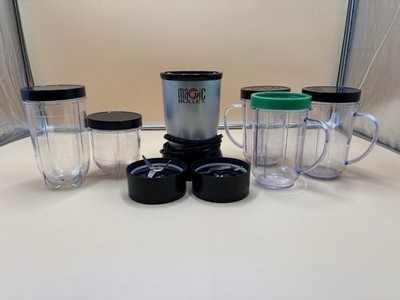 Magic Bullet MB1001 Personal Blender Cups 2 Blades Unit & Lids Mix Lot