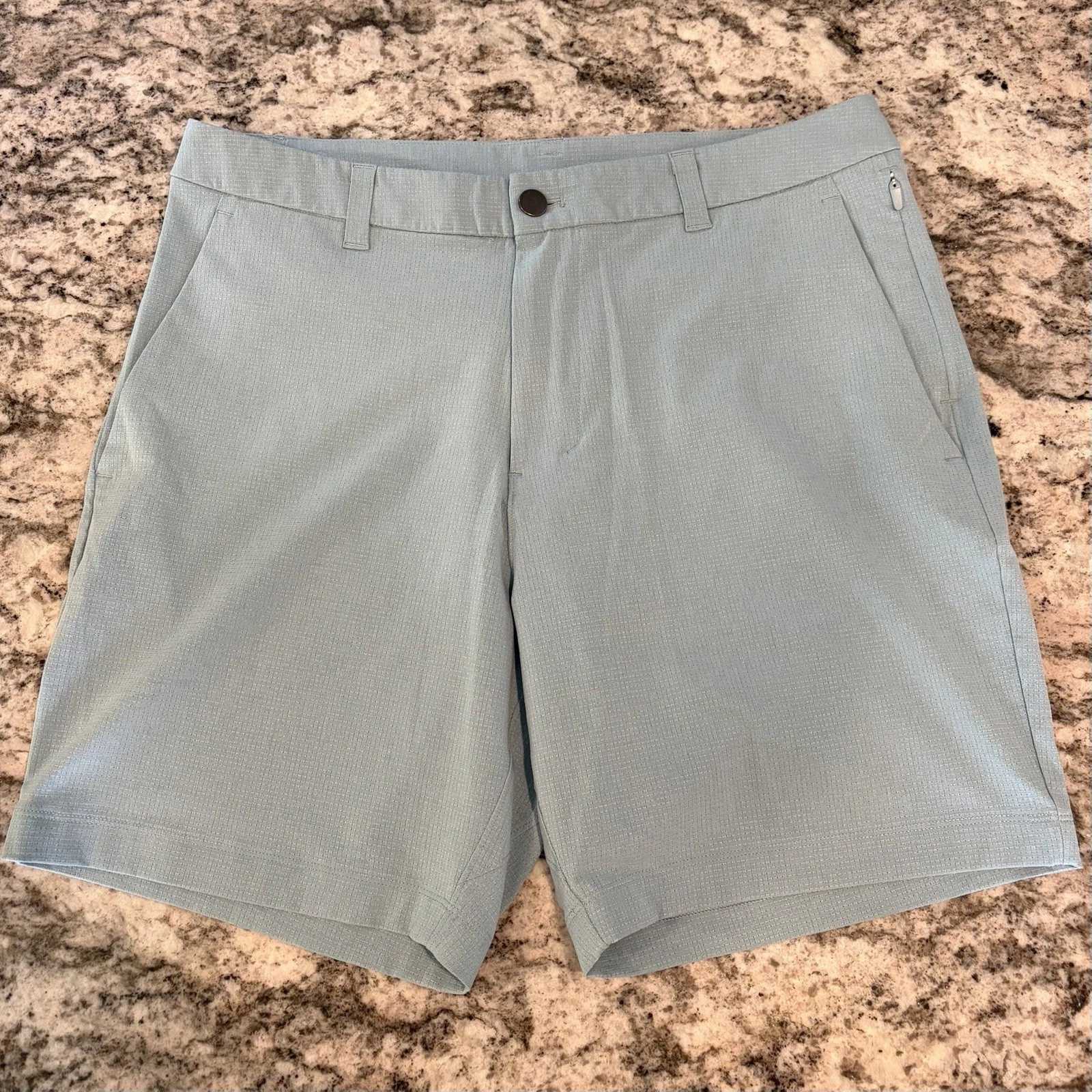 Lululemon ABC Shorts Men’s Size 32 7" Inseam Classic Fit Blue Woven Air Ripstop