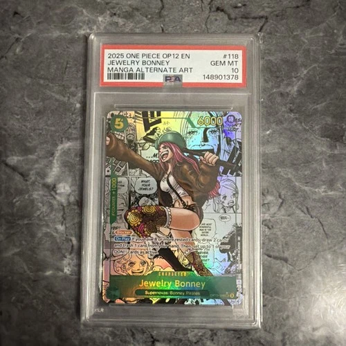One Piece CCG Jewelry Bonney Manga Alternate Art OP12-118 PSA 10 Gem Mint