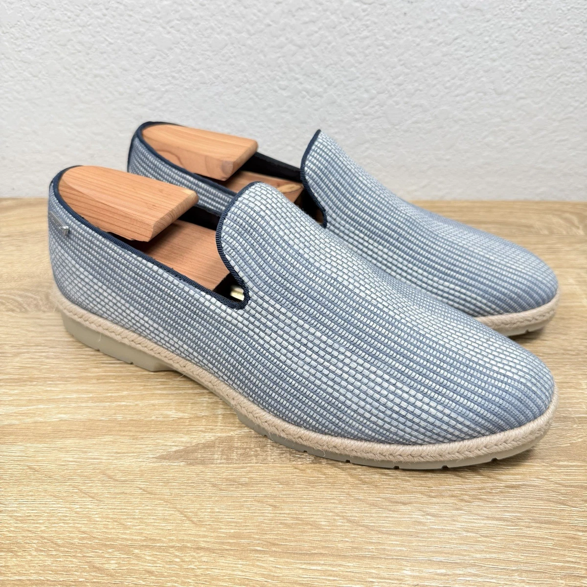 Aldo Mens Navy Blue Mesh Slip On Loafers Size 10 Casual Espadrille Sneakers AC93 Aldo Loafer Blue Casual Shoes for Men for sale | eBay main image 4