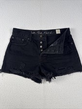 Free People We The Free Makai Cut Off Distressed Shorts Button Fly Size 28