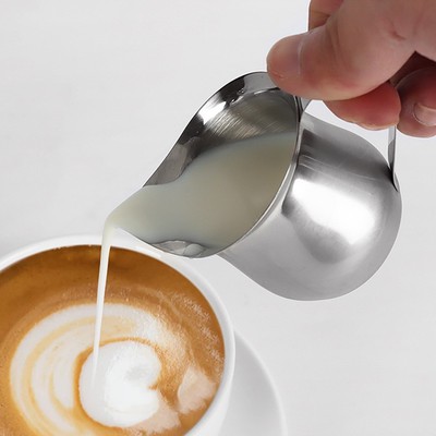 Kleine Milchkanne aus Edelstahl in 4 verschiedenen Größen für Milchschaum