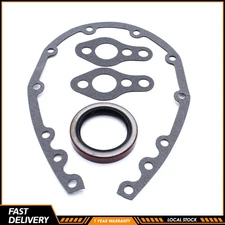 For SMALL BLOCK CHEVY TIMING CHAIN COVER GASKET SET & SEAL SBC 283 327 350 383