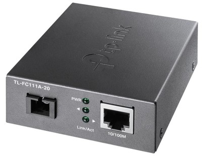 TP-LINK - 10/100Mbps WDM Media Converter, 1550nm TX 1310nm RX