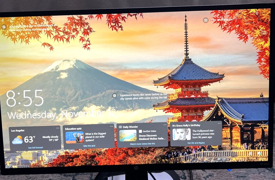 Mate HP 24yh 23.8" IPS LED Full HD Monitor w/ Tilt Adj, Anti-glare W/ Cords - Image 2 of 4